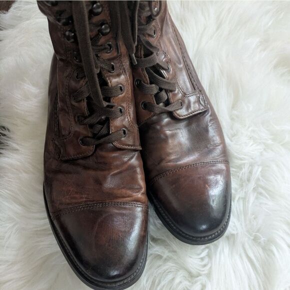 Adam Derrick To Boot New York Men\'s Brown Leather Lace Up Boots 9.5 main image 4